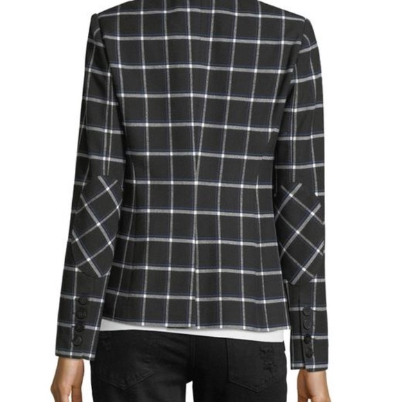 Derek Lam 10 Crosby Plaid Print Blazer, Size XL - Picture 9 of 11